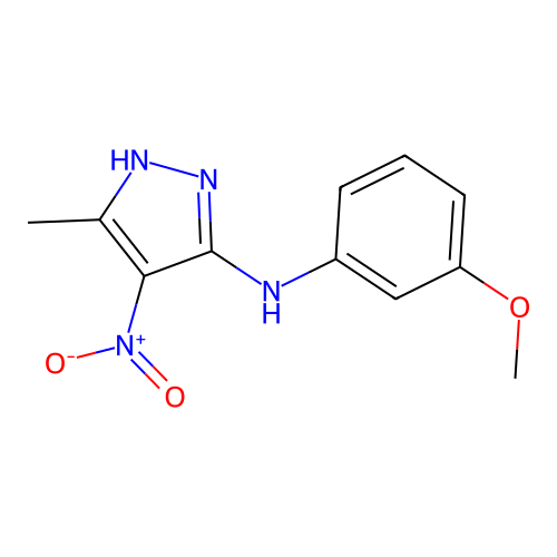 N-(3-methoxyphenyl)-5-methyl-4-nitro-1H-pyrazol-3-amine structure