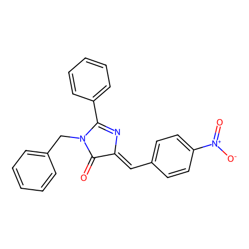 (Z)-1-benzyl-4-(4-nitrobenzylidene)-2-phenyl-1H-imidazol-5(4H)-one structure