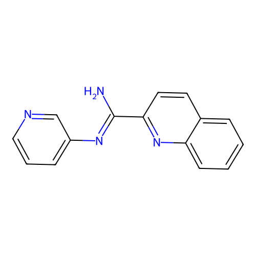 N-(pyridin-3-yl)quinoline-2-carboximidamide structure