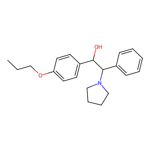 2-Phenyl-1-(4-propoxyphenyl)-2-(pyrrolidin-1-yl)ethanol structure
