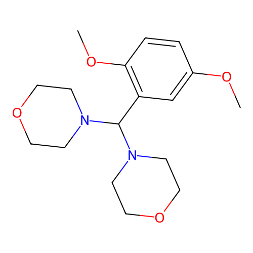 4,4'-[(2,5-Dimethoxyphenyl)methylene]dimorpholine structure