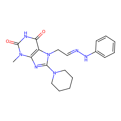 C19H23N7O2 structure