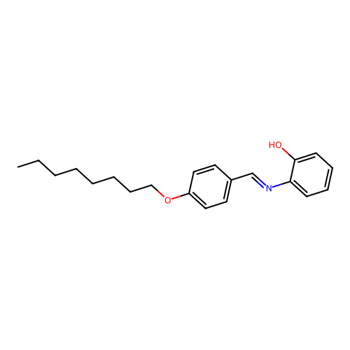 2-({(E)-[4-(octyloxy)phenyl]methylidene}amino)phenol structure