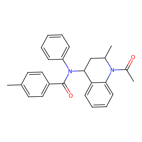 N-(1-acetyl-2-methyl-1,2,3,4-tetrahydroquinolin-4-yl)-4-methyl-N-phenylbenzamide structure