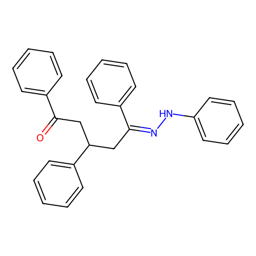 (5Z)-1,3,5-triphenyl-5-(2-phenylhydrazinylidene)pentan-1-one structure