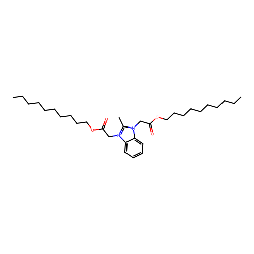 Decyl 2-[3-(2-decoxy-2-oxoethyl)-2-methylbenzimidazol-3-ium-1-yl]acetate structure