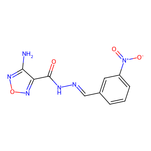 4-amino-N'-[(E)-(3-nitrophenyl)methylidene]-1,2,5-oxadiazole-3-carbohydrazide structure