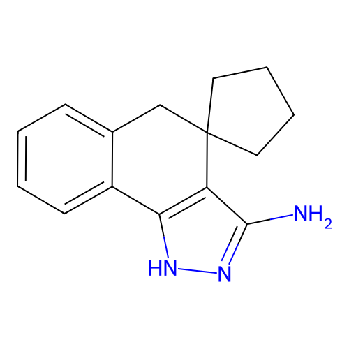 1,5-Dihydrospiro[benzo[g]indazole-4,1'-cyclopentan]-3-amine structure