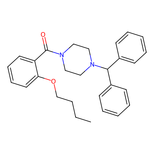 (2-Butoxyphenyl)[4-(diphenylmethyl)piperazin-1-yl]methanone structure