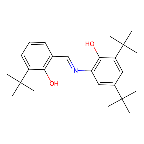 (E)-2,4-di-tert-butyl-6-((3-(tert-butyl)-2-hydroxybenzylidene)amino)phenol structure