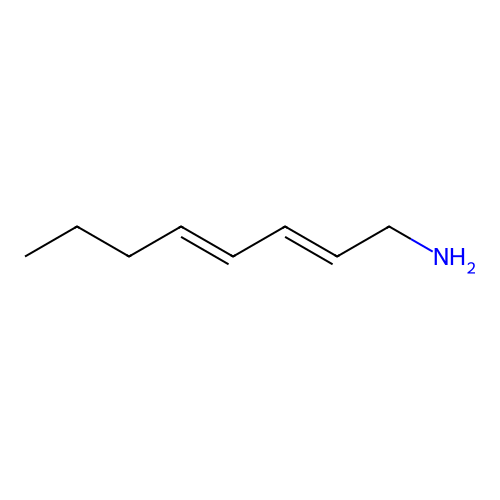 Octa-2,4-dien-1-amine structure