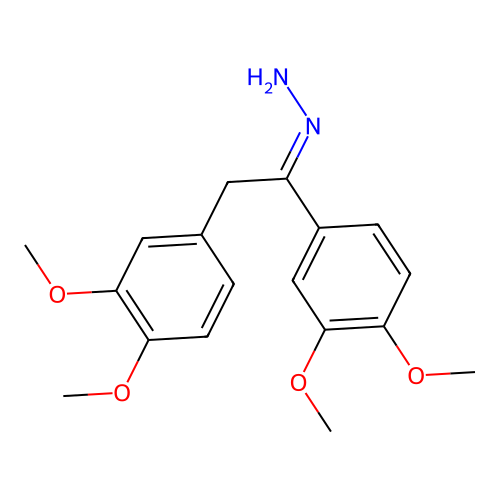 (1E)-[1,2-bis(3,4-dimethoxyphenyl)ethylidene]hydrazine structure