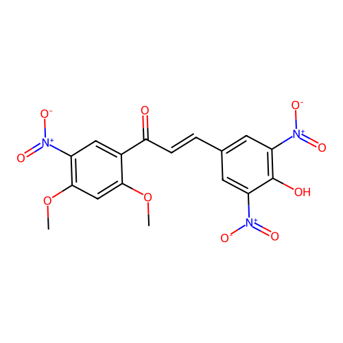 Chalcone, 2',4'-dimethoxy-4-hydroxy-3,5,5'-trinitro- structure