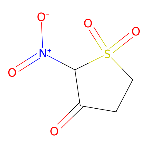 2-nitrodihydrothiophen-3(2H)-one 1,1-dioxide structure
