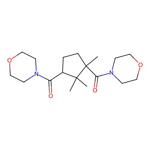 Morpholin-4-YL-(1,2,2-trimethyl-3-(morpholine-4-carbonyl)-cyclopentyl)-methanone structure