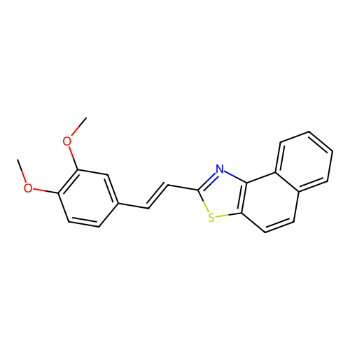 2-[(E)-2-(3,4-dimethoxyphenyl)ethenyl]naphtho[1,2-d][1,3]thiazole structure