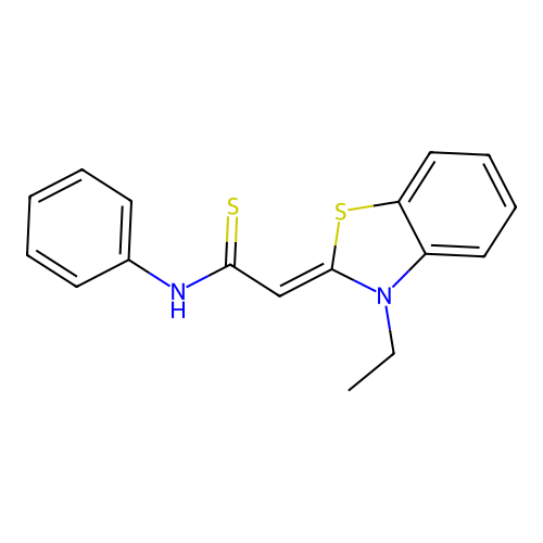 (2Z)-2-(3-ethyl-1,3-benzothiazol-2(3H)-ylidene)-N-phenylethanethioamide structure