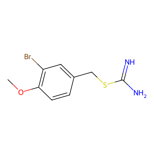 3-Bromo-4-methoxybenzyl carbamimidothioate structure