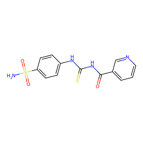 N-[(4-sulfamoylphenyl)carbamothioyl]pyridine-3-carboxamide structure