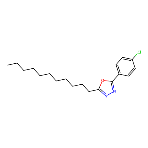 2-(4-Chlorophenyl)-5-undecyl-1,3,4-oxadiazole structure