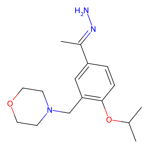 4-{5-[(1E)-1-hydrazinylideneethyl]-2-(propan-2-yloxy)benzyl}morpholine structure