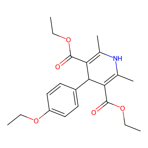 Diethyl 4-(4-ethoxyphenyl)-2,6-dimethyl-1,4-dihydropyridine-3,5-dicarboxylate structure