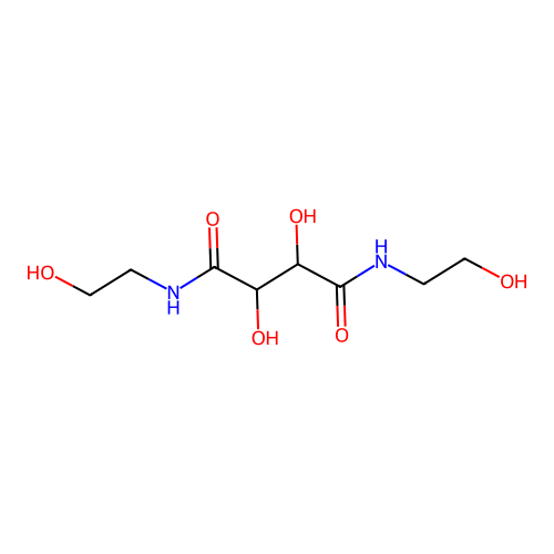 2,3-dihydroxy-N,N'-bis(2-hydroxyethyl)butanediamide structure