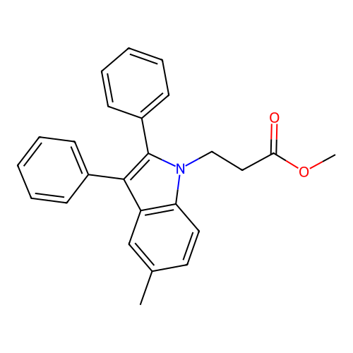 methyl 3-(5-methyl-2,3-diphenyl-1H-indol-1-yl)propanoate structure