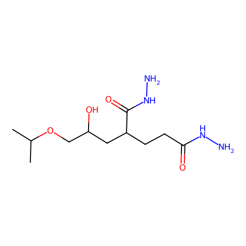2-(2-Hydroxy-3-isopropoxypropyl)pentanedihydrazide structure