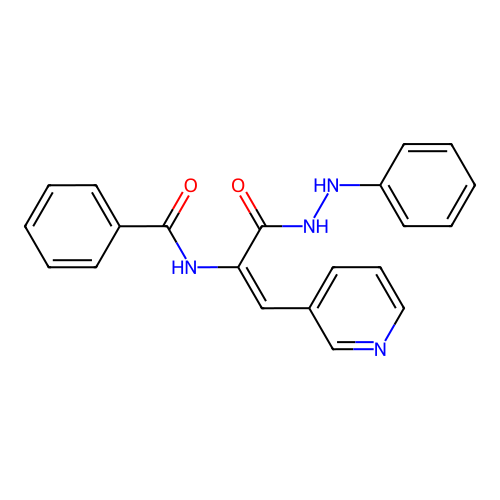 N-[(E)-1-(N'-Phenyl-hydrazinocarbonyl)-2-pyridin-3-yl-vinyl]-benzamide structure