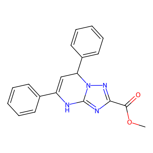 Methyl 5,7-diphenyl-4,7-dihydro[1,2,4]triazolo[1,5-a]pyrimidine-2-carboxylate structure