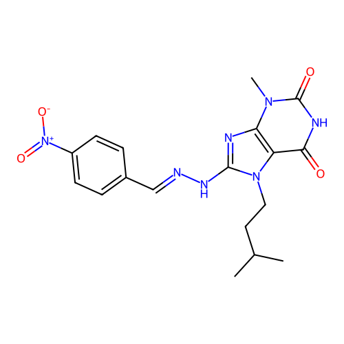 C18H21N7O4 structure