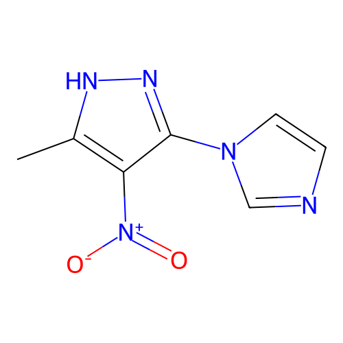 5-(1H-imidazol-1-yl)-3-methyl-4-nitro-1H-pyrazole structure