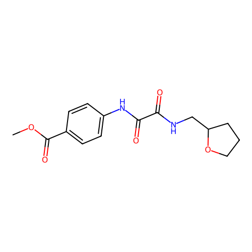 Methyl 4-({oxo[(tetrahydro-2-furanylmethyl)amino]acetyl}amino)benzoate structure