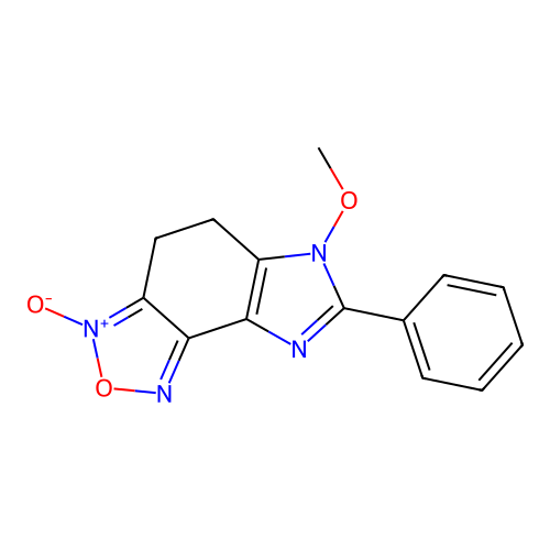 6-methoxy-7-phenyl-5,6-dihydro-4H-imidazo[4,5-e][2,1,3]benzoxadiazole 3-oxide structure