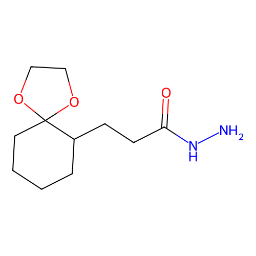 3-(1,4-Dioxaspiro[4.5]dec-6-yl)propanehydrazide structure
