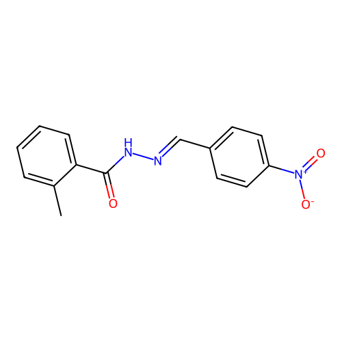 2-methyl-N'-(4-nitrobenzylidene)benzohydrazide structure