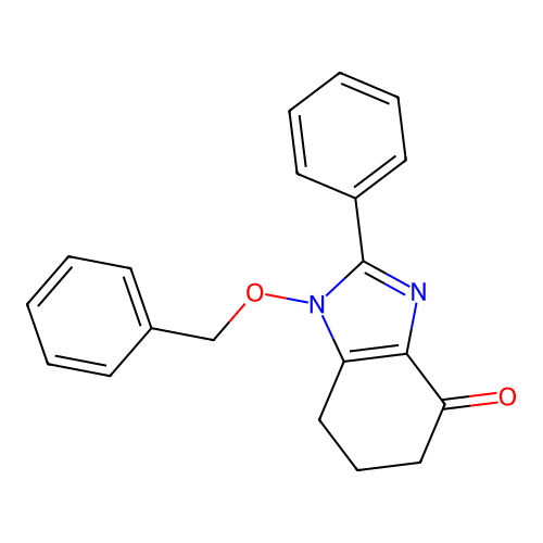 1-(benzyloxy)-2-phenyl-1,5,6,7-tetrahydro-4H-benzimidazol-4-one structure