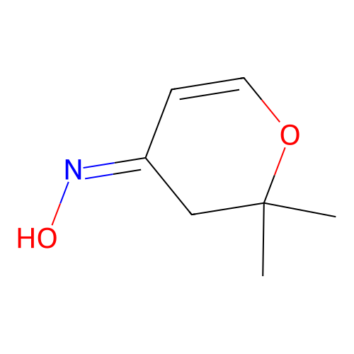 (4E)-N-hydroxy-2,2-dimethyl-2,3-dihydro-4H-pyran-4-imine structure