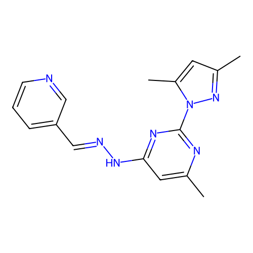 C16H17N7 structure
