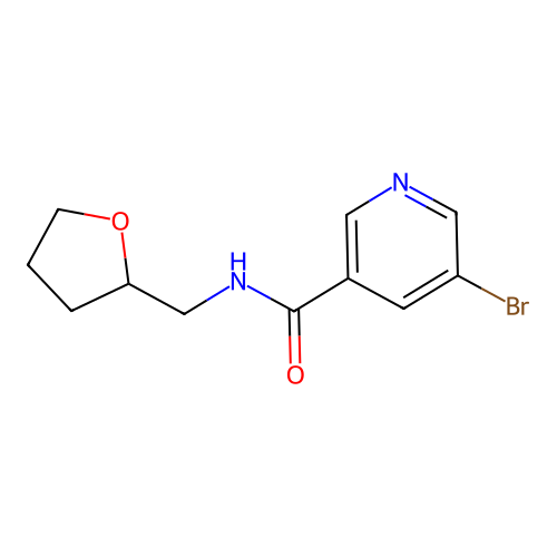 5-bromo-N-(tetrahydro-2-furanylmethyl)nicotinamide structure