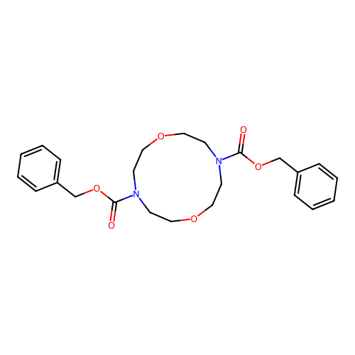 Dibenzyl 1,7-dioxa-4,10-diazacyclododecane-4,10-dicarboxylate structure