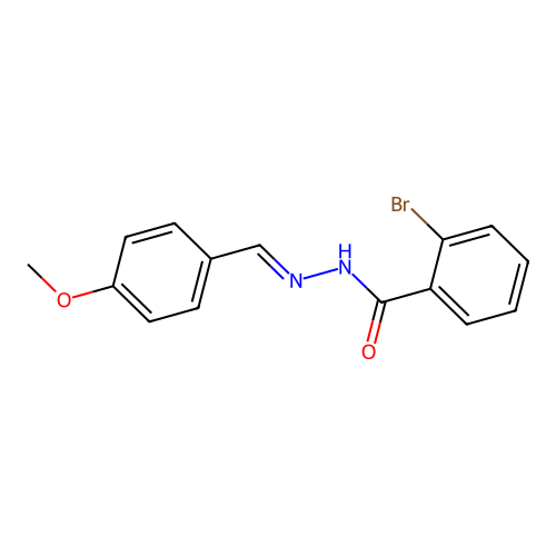 2-bromo-N-[(E)-(4-methoxyphenyl)methylideneamino]benzamide structure