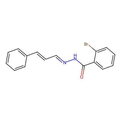 2-Bromo-benzoic acid (3-phenyl-allylidene)-hydrazide structure