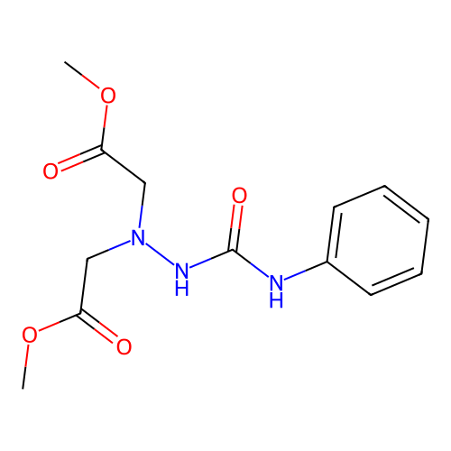 Dimethyl 2,2'-(2-(phenylcarbamoyl)hydrazine-1,1-diyl)diacetate structure
