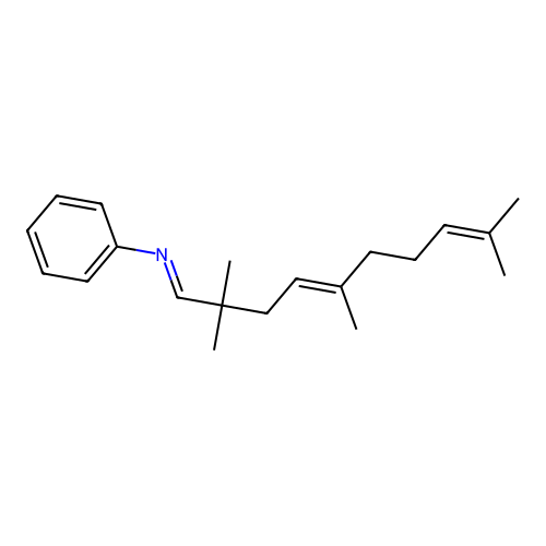 (Z)-N-((E)-2,2,5,9-tetramethyldeca-4,8-dien-1-ylidene)aniline structure