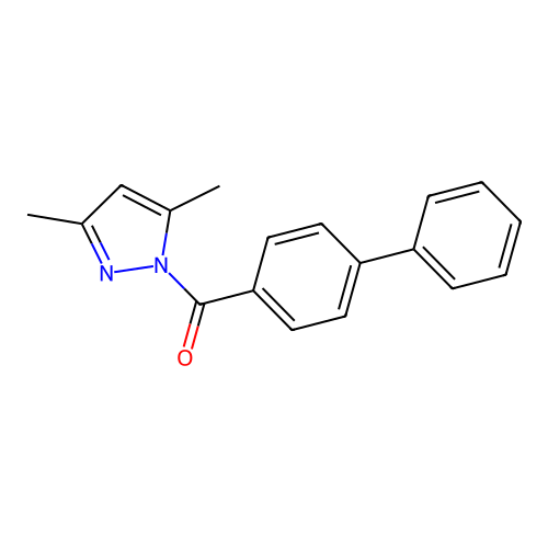 3,5-Dimethylpyrazolyl 4-phenylphenyl ketone structure