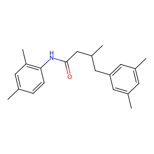 N-(2,4-dimethylphenyl)-4-(3,5-dimethylphenyl)-3-methylbutanamide structure