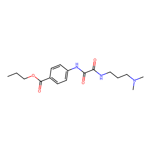 Propyl 4-{[{[3-(dimethylamino)propyl]amino}(oxo)acetyl]amino}benzoate structure