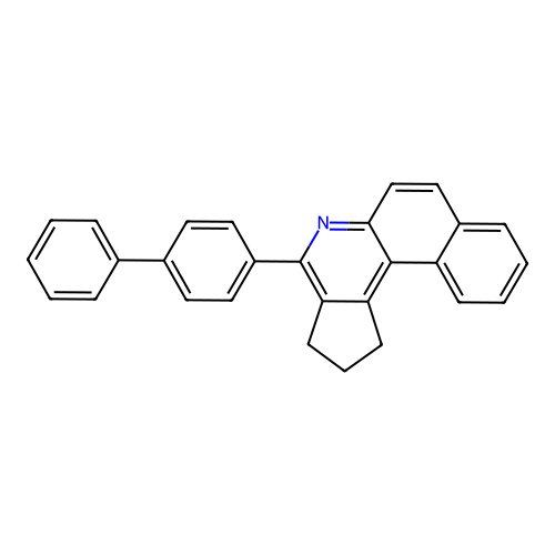 4-(biphenyl-4-yl)-2,3-dihydro-1H-benzo[f]cyclopenta[c]quinoline structure